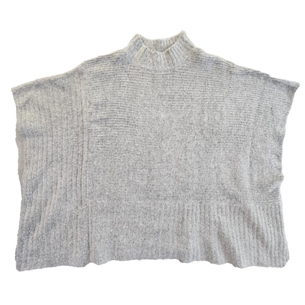 Beautiful Noman Poncho Sweater Women's One Size Gray‎ Bohemian Chunky Knit EUC